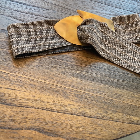 Hand made vintage belt with metal buckle main image 6